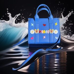 Blue Peace Embroidered Women's Bag